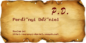 Perényi Dániel névjegykártya